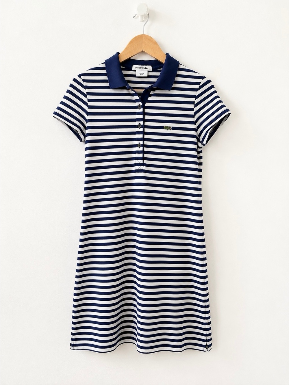 Lacoste Striped Cotton Polo Dress - Preppy Tenniscore - Size 36 - Small